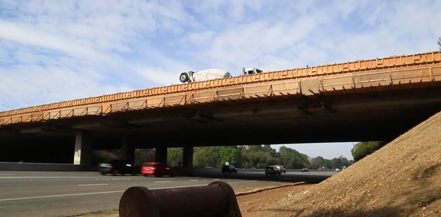 Overpass being constructed